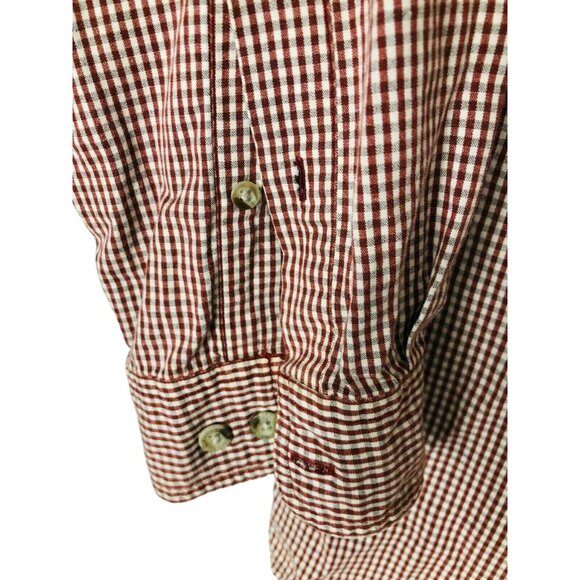 Columbia Shirt Mens XL Button Down Top Long Sleeve Red Beige Tan Plaid Extra But - Picture 3 of 9